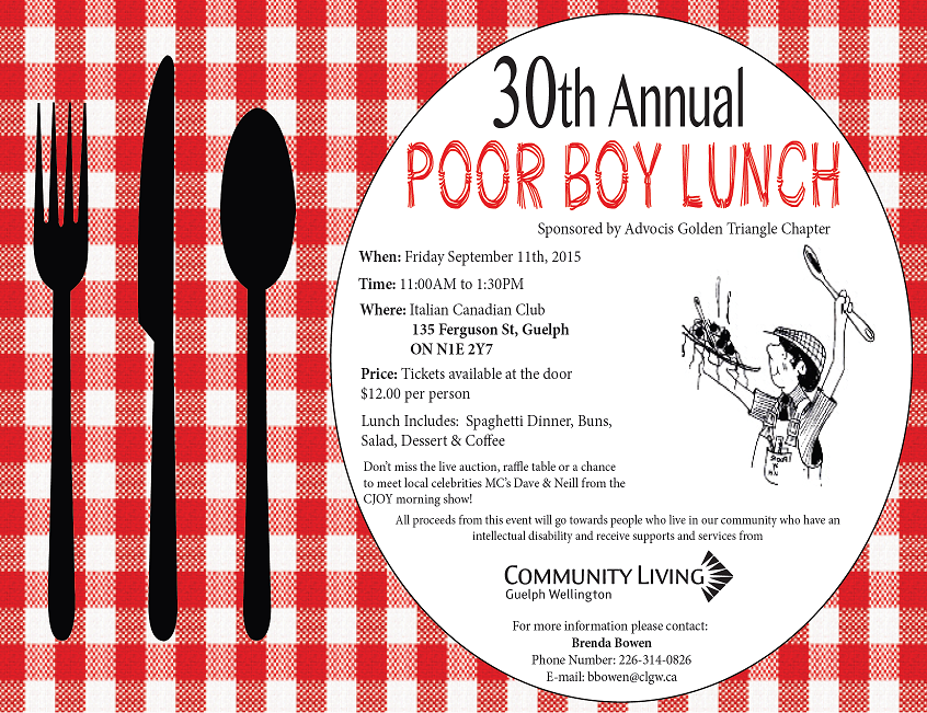 30th Annual Poor Boy Lunch