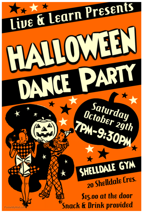 Halloween Dance Party Oct 29th