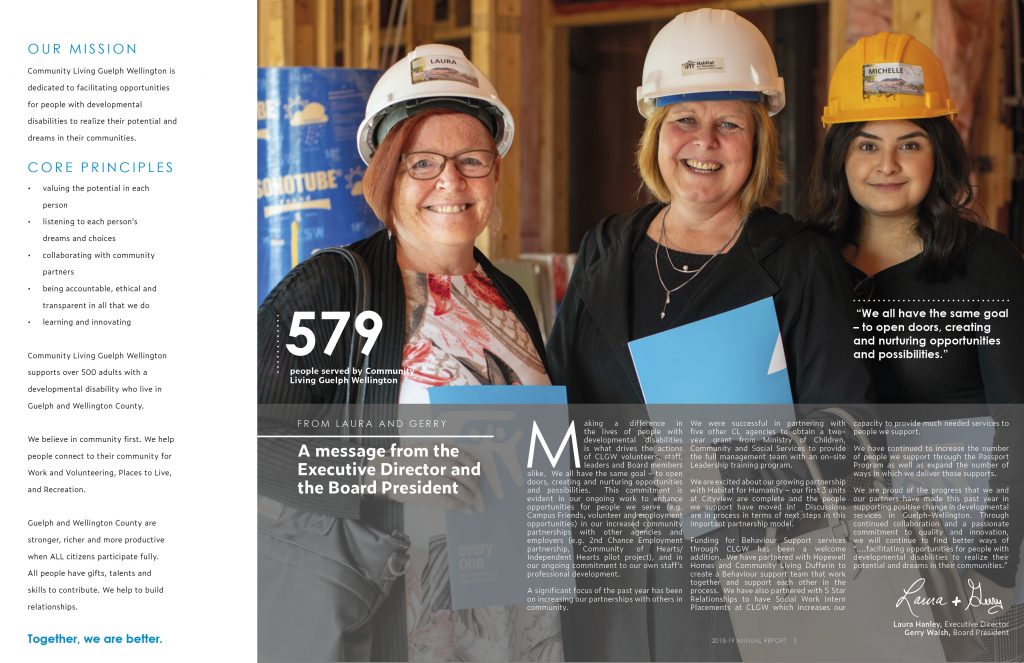 2019 annual report, community living guelph wellington
