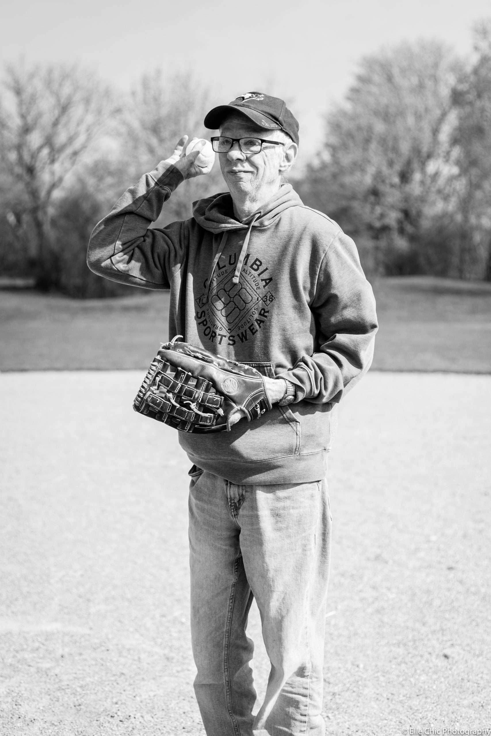 we've got this, photo series, one year later, covid-19, community living guelph wellington, elle chic photography, guelph ontario, disability, frontline heroes, mike, baseball