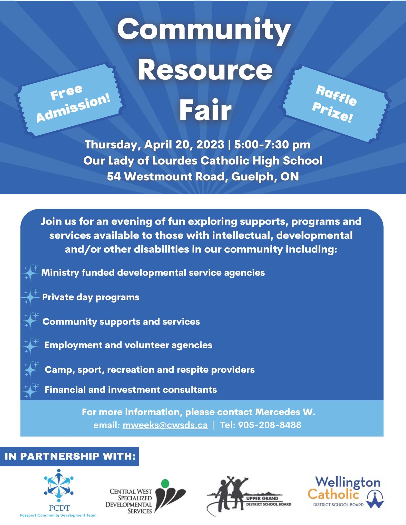 Community Resource Fair, Guelph and Wellington County, Guelph ontario, developmental services, disability services guelph